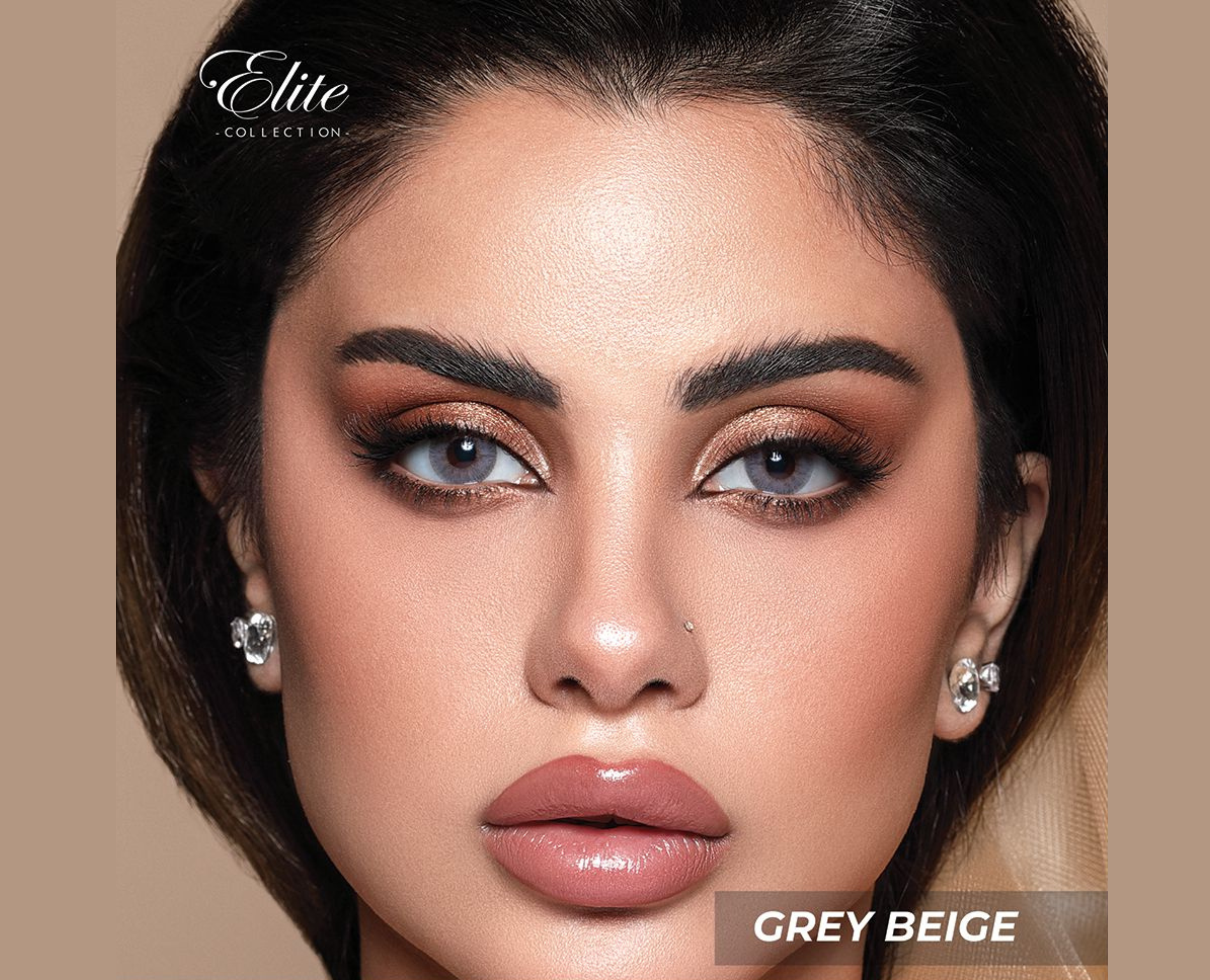 Bella Elite Colored Lenses - Grey Beige