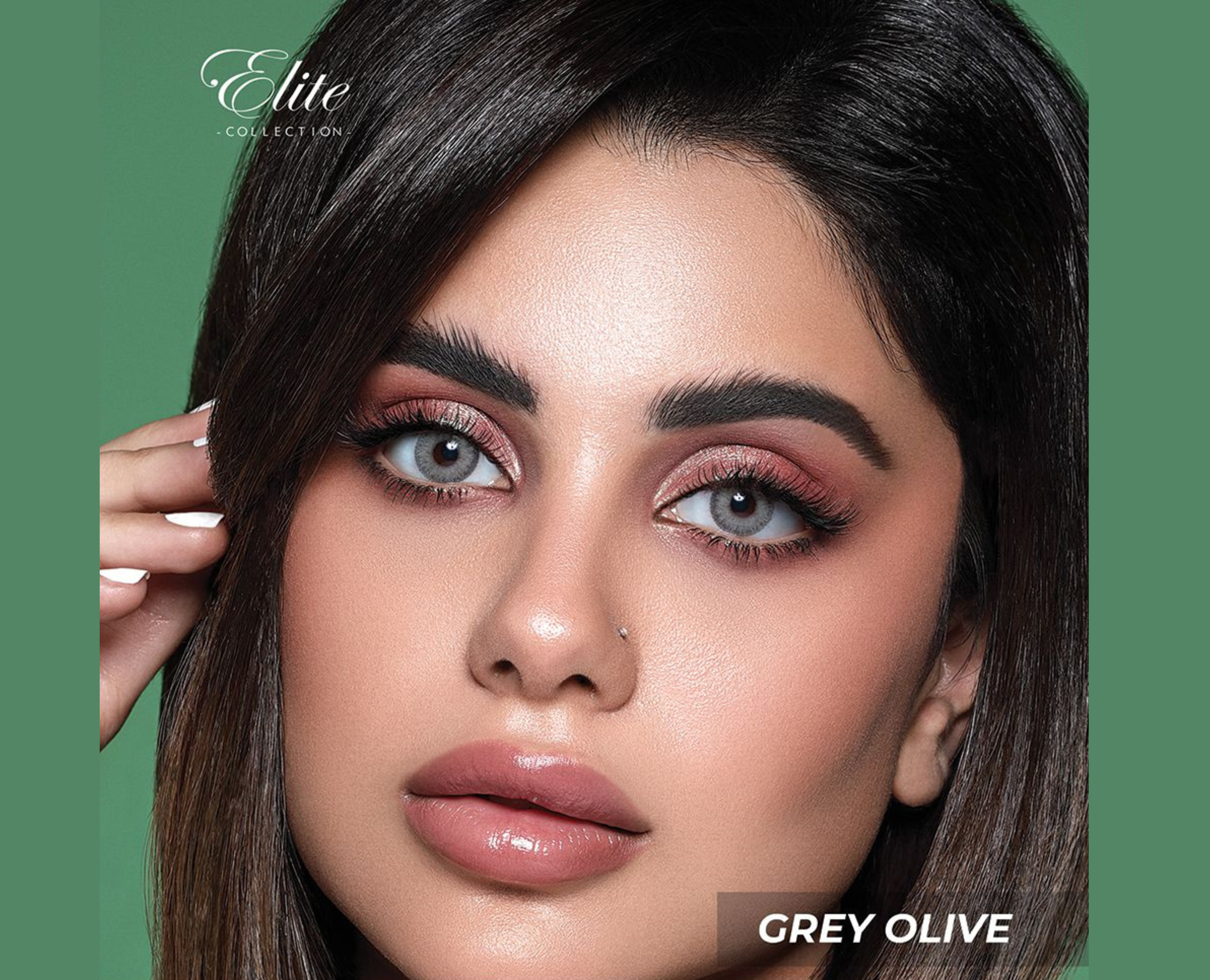 Bella Elite Colored Lenses - Grey Olive