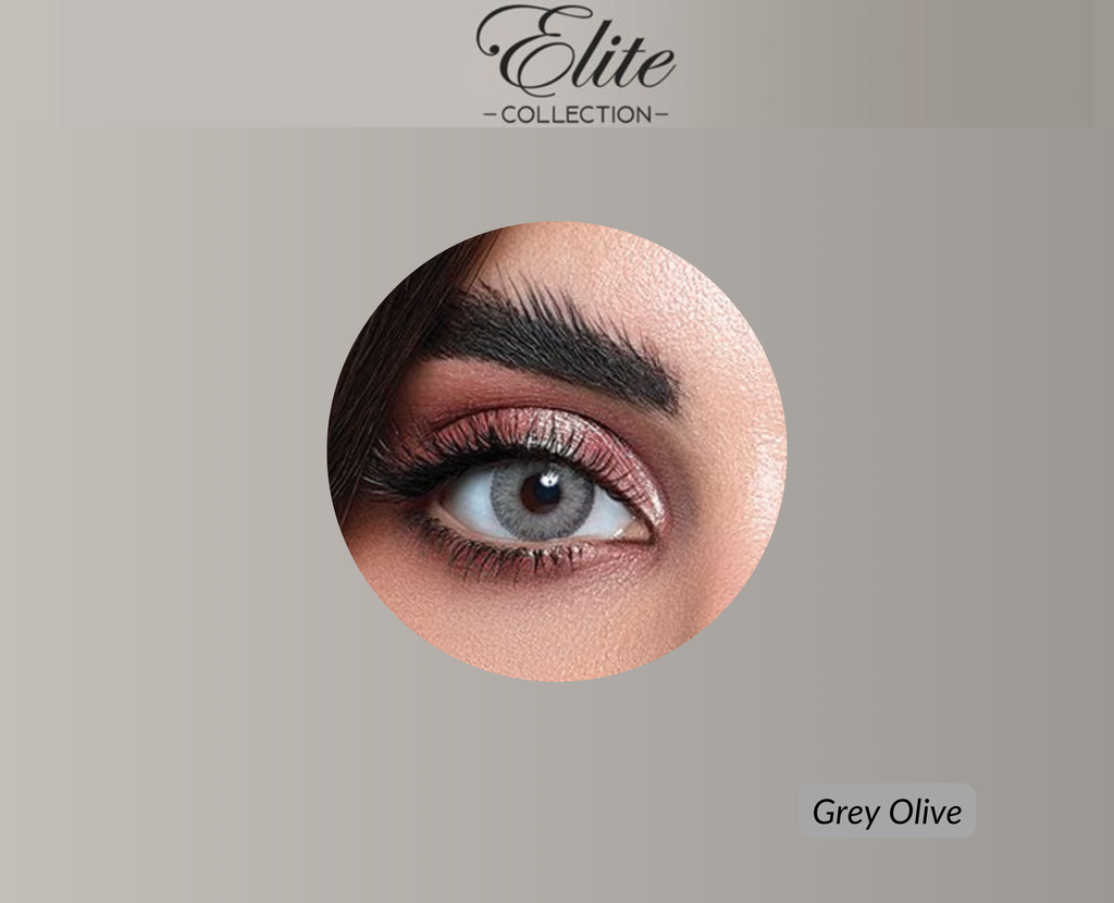 Bella Elite Colored Lenses - Grey Olive