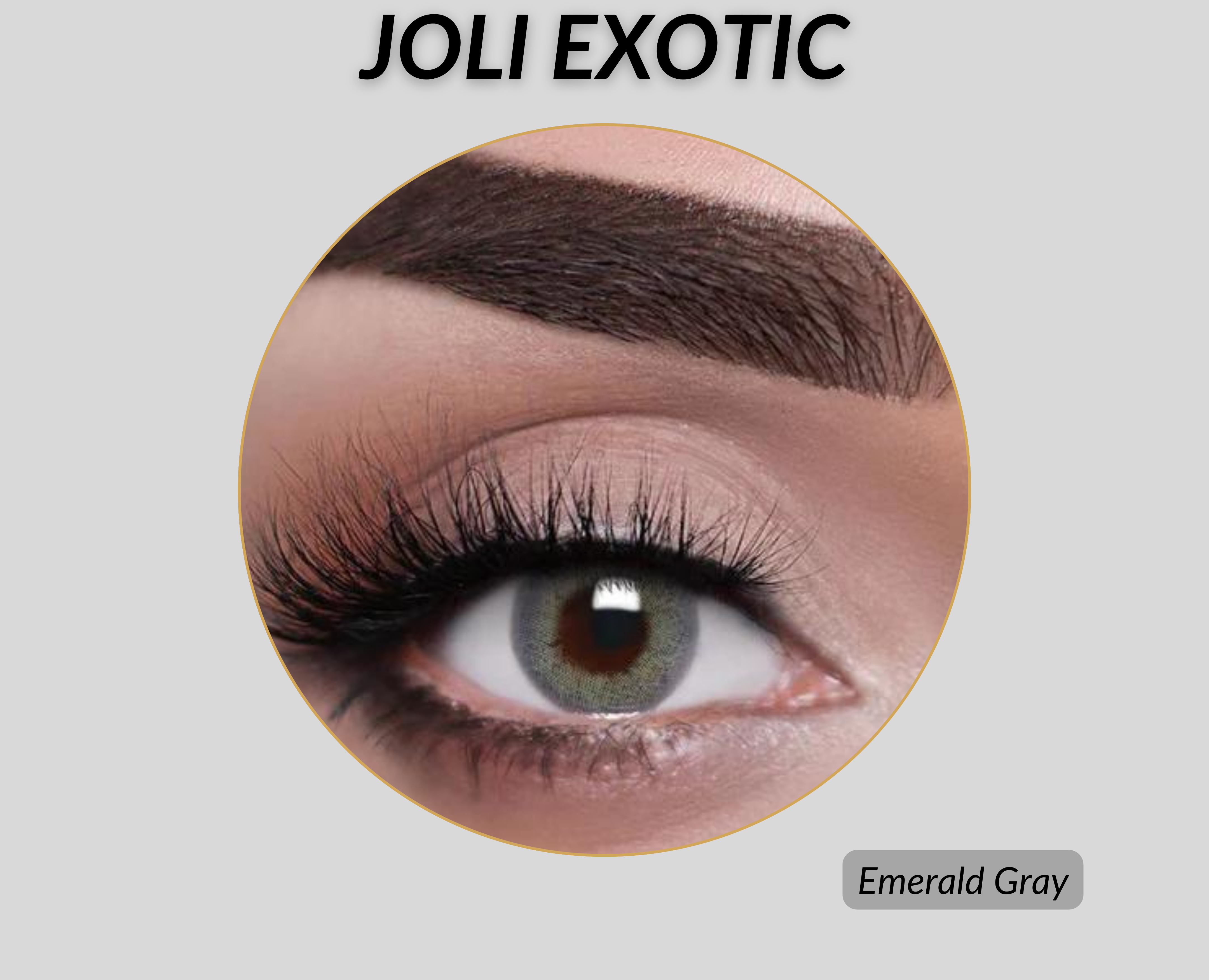 Joli Exotic Colored Lenses - Emerald Gray