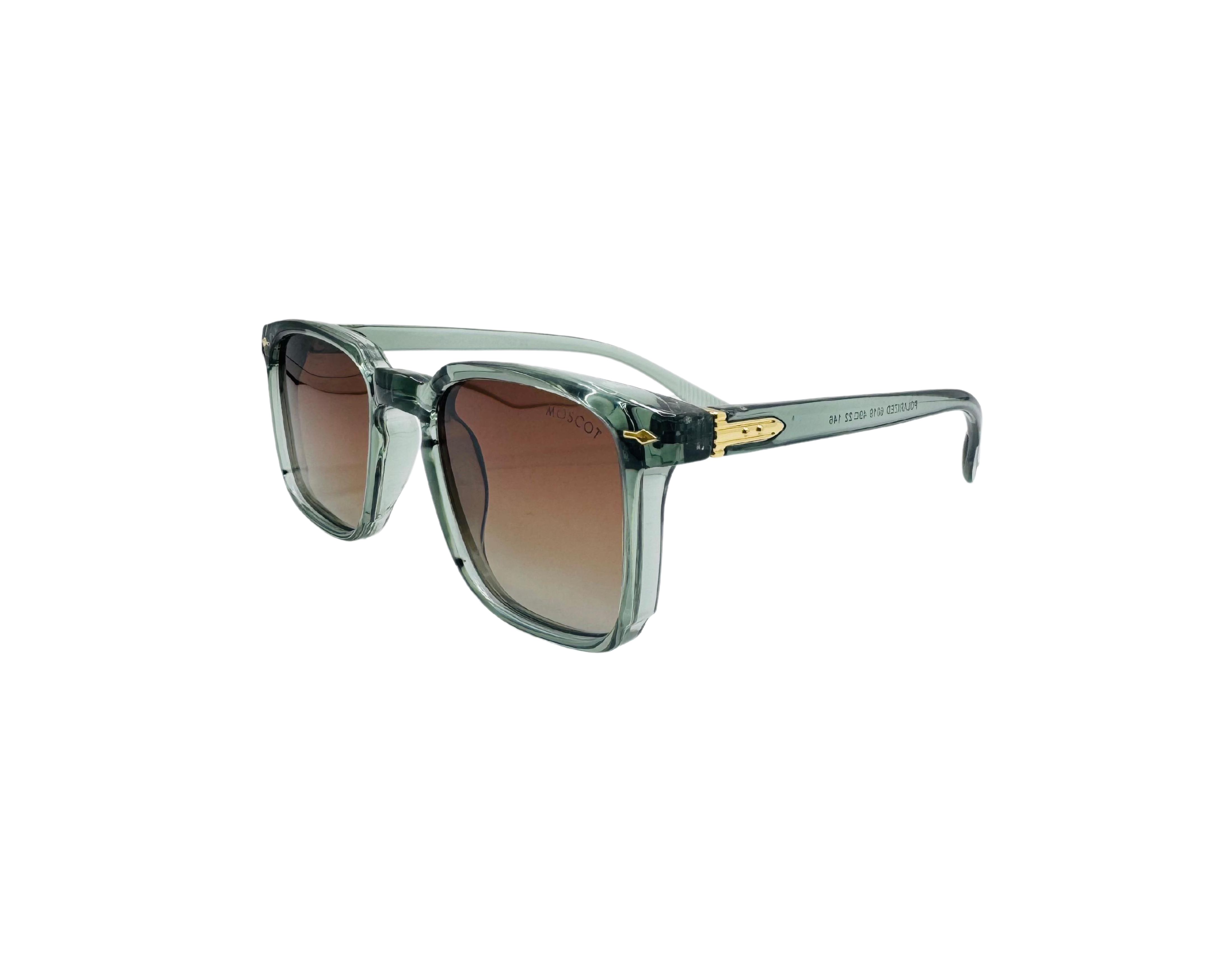 NS Deluxe - 6019 - Green Brown - Polarized Sunglasses