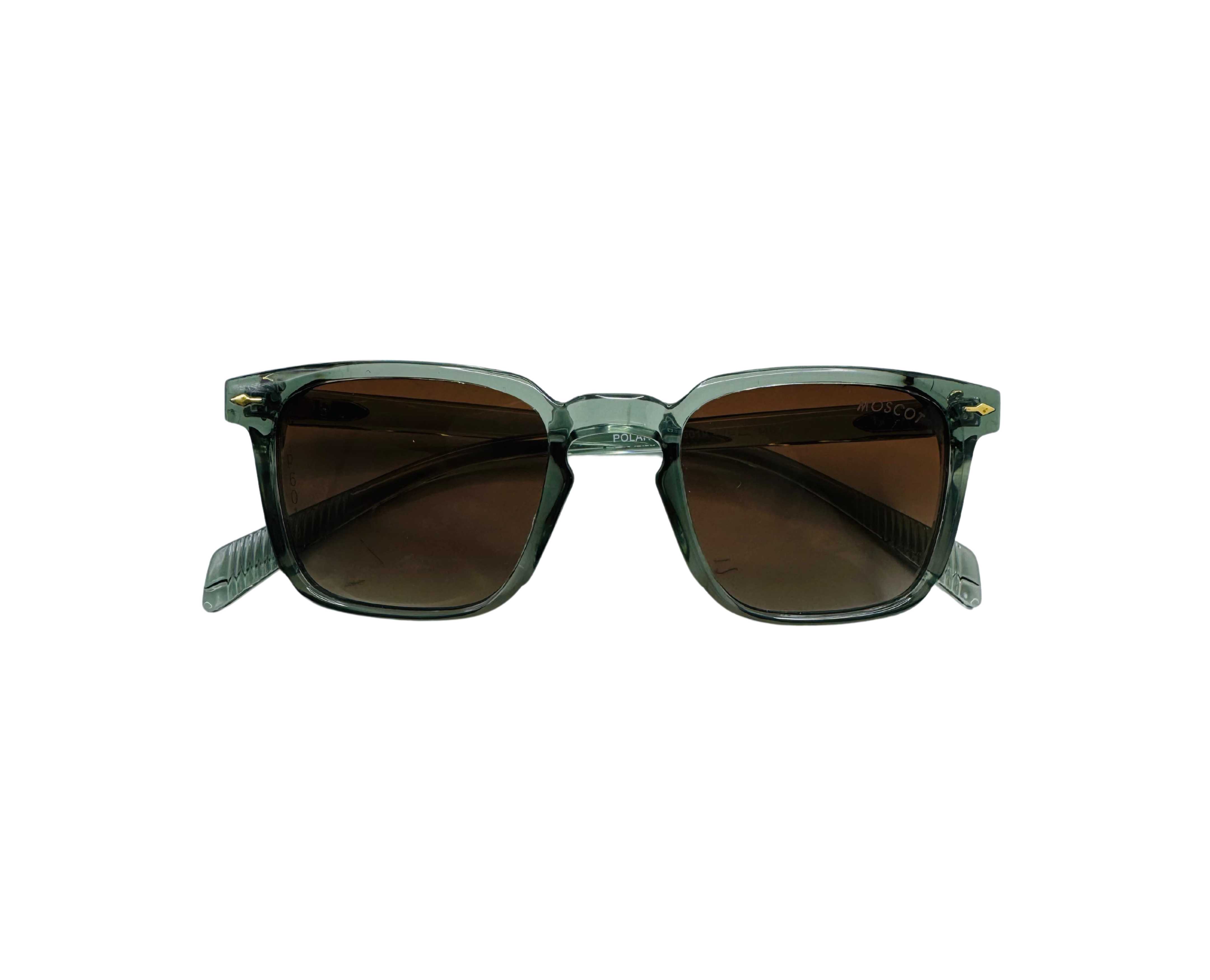 NS Deluxe - 6019 - Green Brown - Polarized Sunglasses